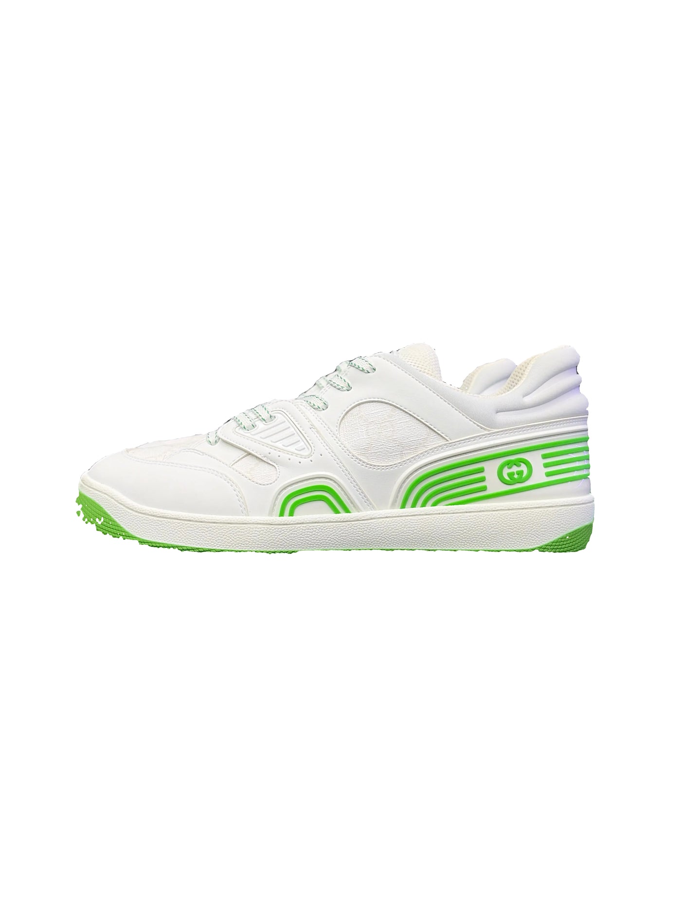 Gucci Basket Low Top GG White Demetra Green