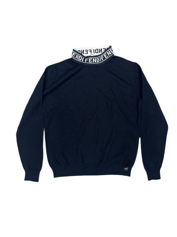 Fendi Wool Mock Neck Sweater