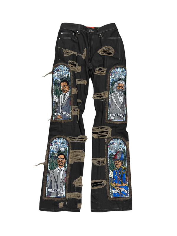 Who Decides War x Barriers Monumental Jeans Charcoal Grey