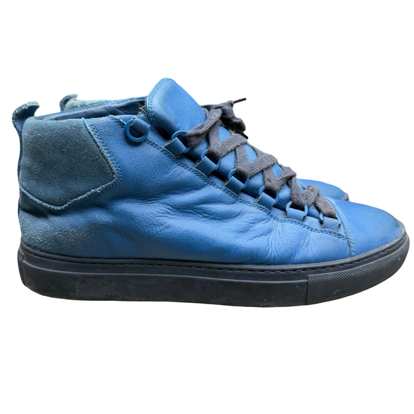 Balenciaga Arena High-Top Trainers Blue Leather