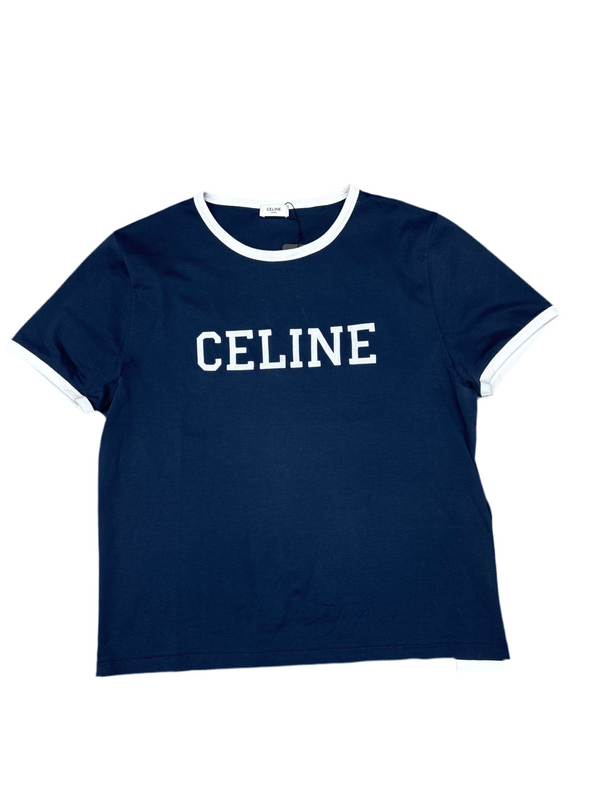 Celine Homme Cropped Logo-Appliquéd Cotton-Jersey T-Shirt