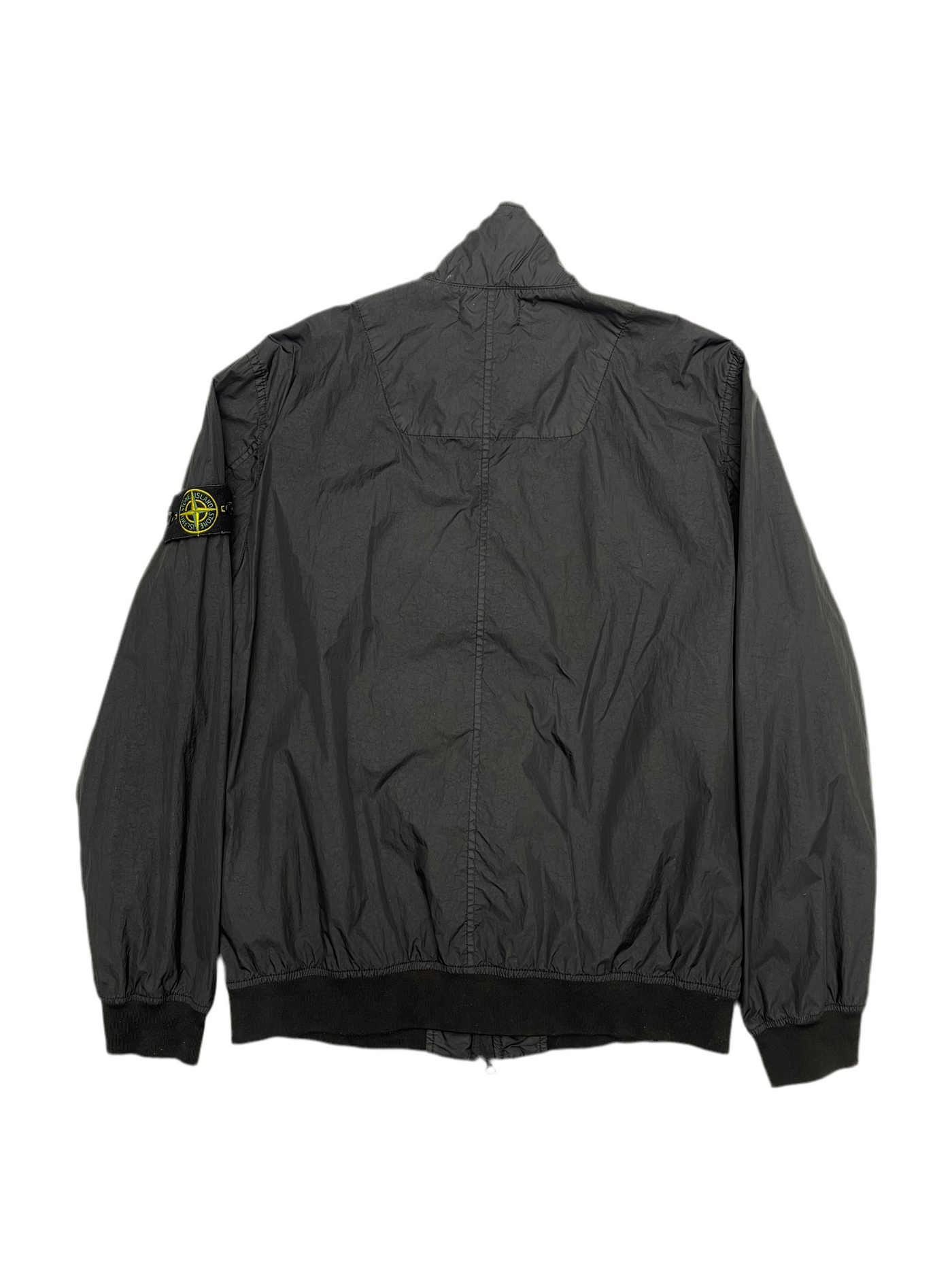 Stone Island Garment Dyed Crinkle Nylon Bomber Jacket Black