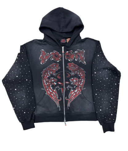Lost Intricacy Evil Wing Zip Up Hoodie