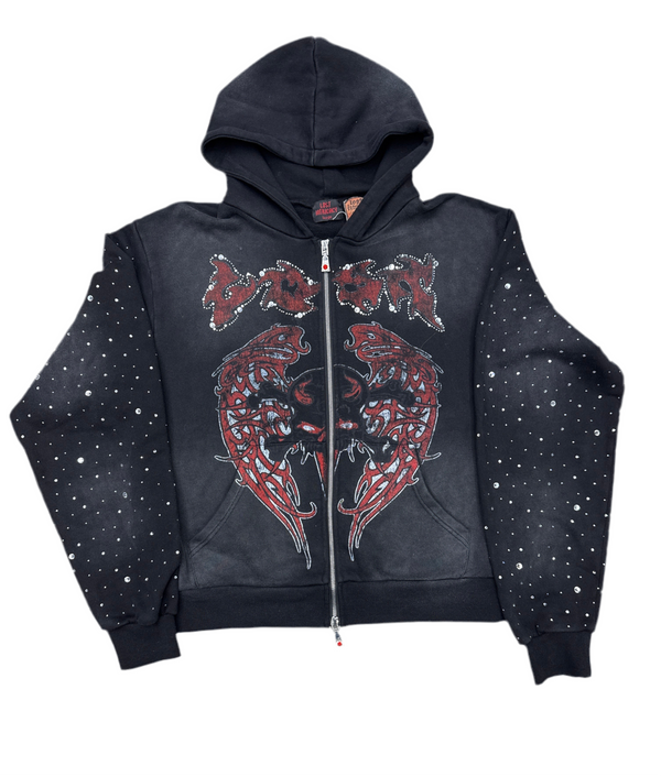 Lost Intricacy Evil Wing Zip Up Hoodie