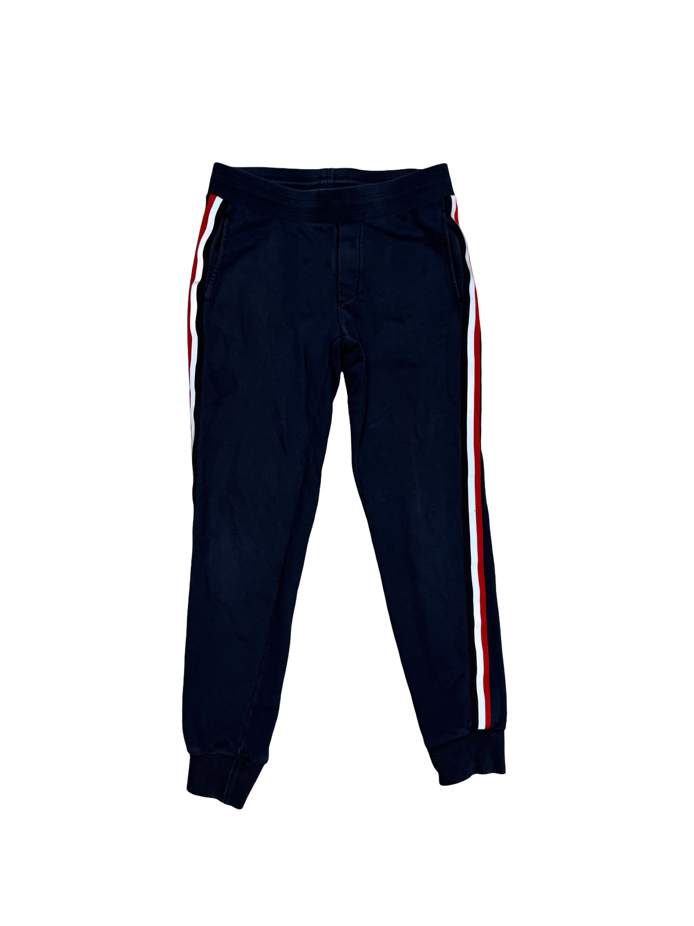 Moncler Navy Blue Sides Tripe Joggers