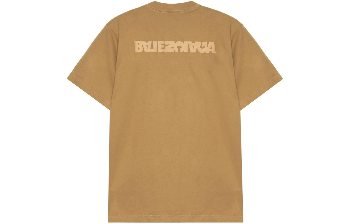 Balenciaga Turn Slit Embroidered Logo T-Shirt Brown