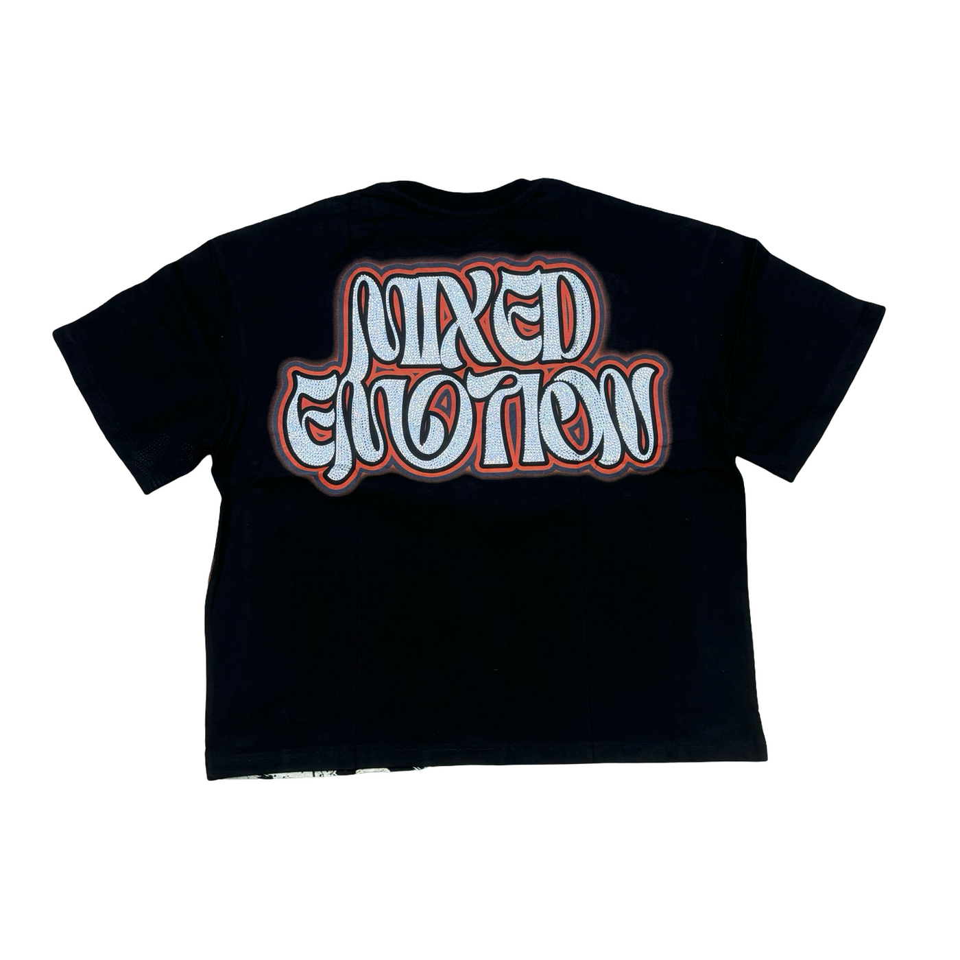Mixed Emotion Twin Rhinestone Graphic T-shirt