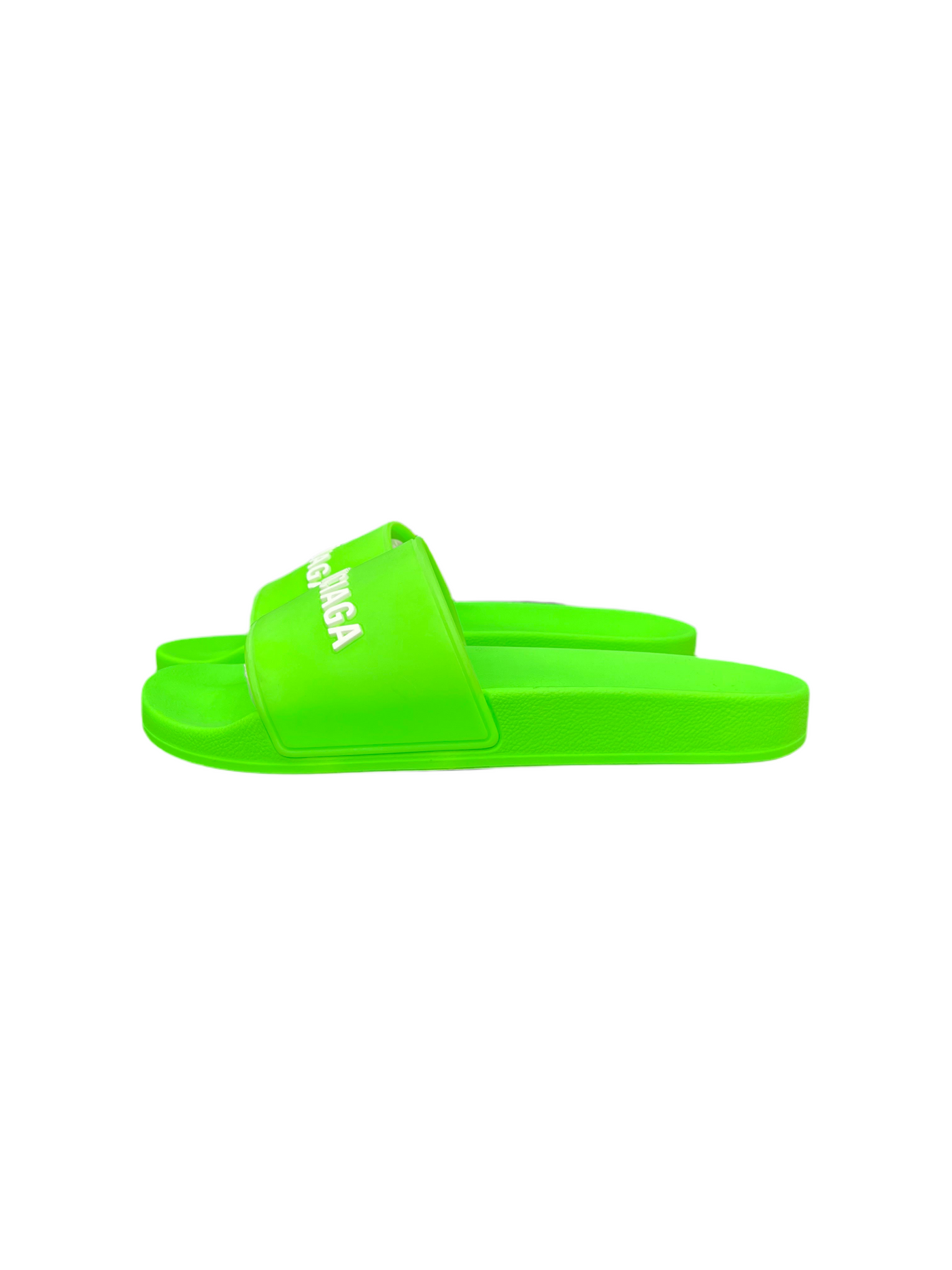 Balenciaga Pool Slides Fluo Green White