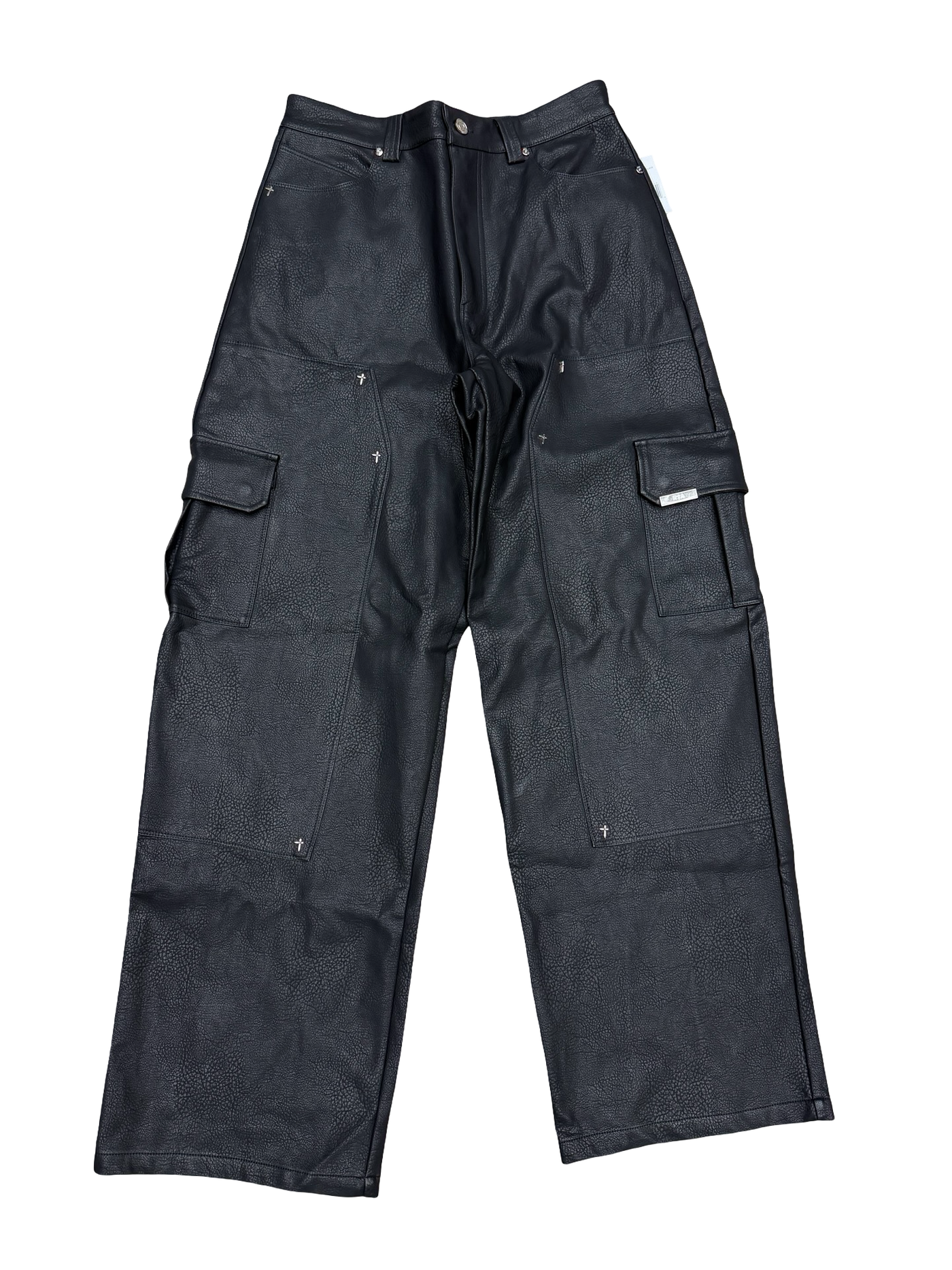 RTA Ryan Faux Larther Wide Leg Carpenter Pants