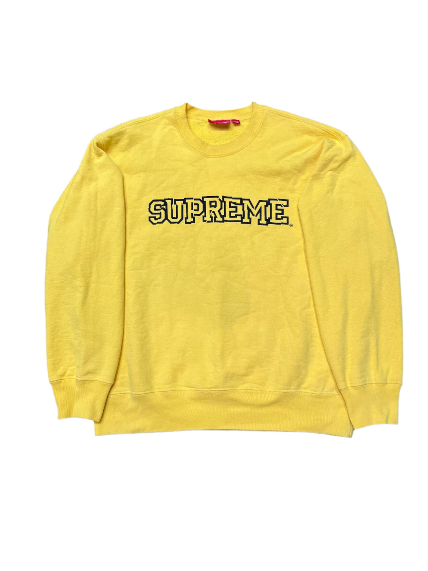 Supreme Shattered Logo Crewneck Yellow