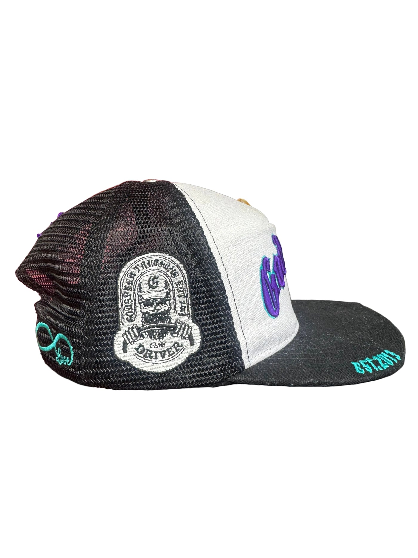 Godspeed 4Ever Black Purple Trucker Hat
