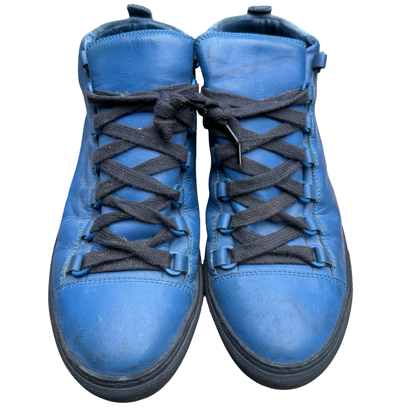 Balenciaga Arena High-Top Trainers Blue Leather
