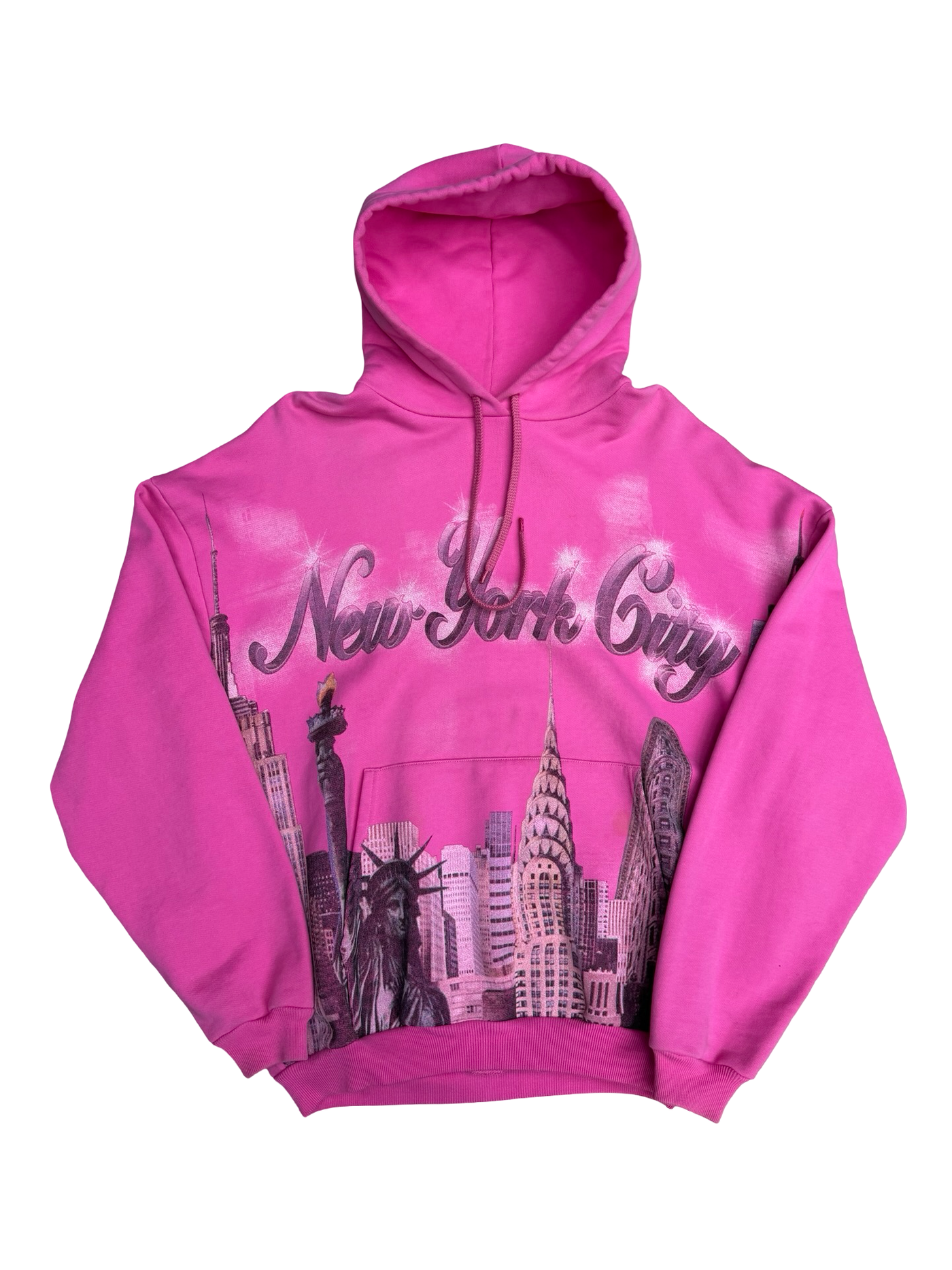 Balenciaga Airbrush NYC Hoodie Pink