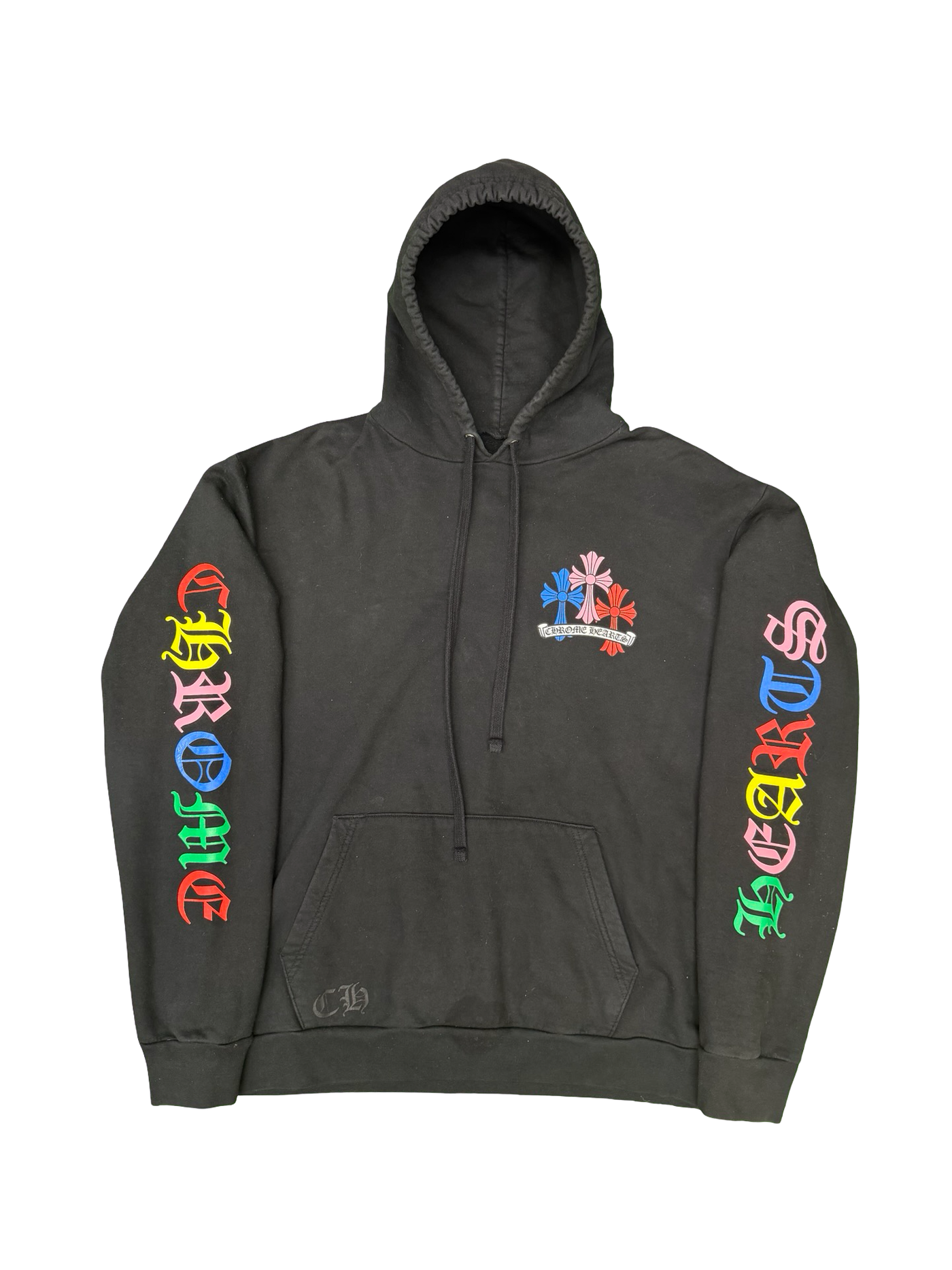 Chrome Hearts Multi Color Cross Cemetery Pullover Hoodie Black