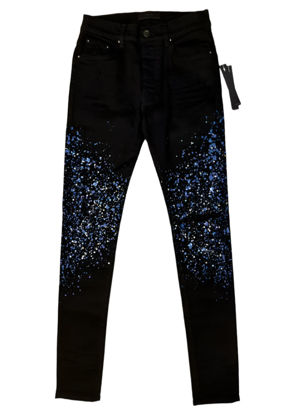 Amiri Crystal Painter Jeans Black / Blue