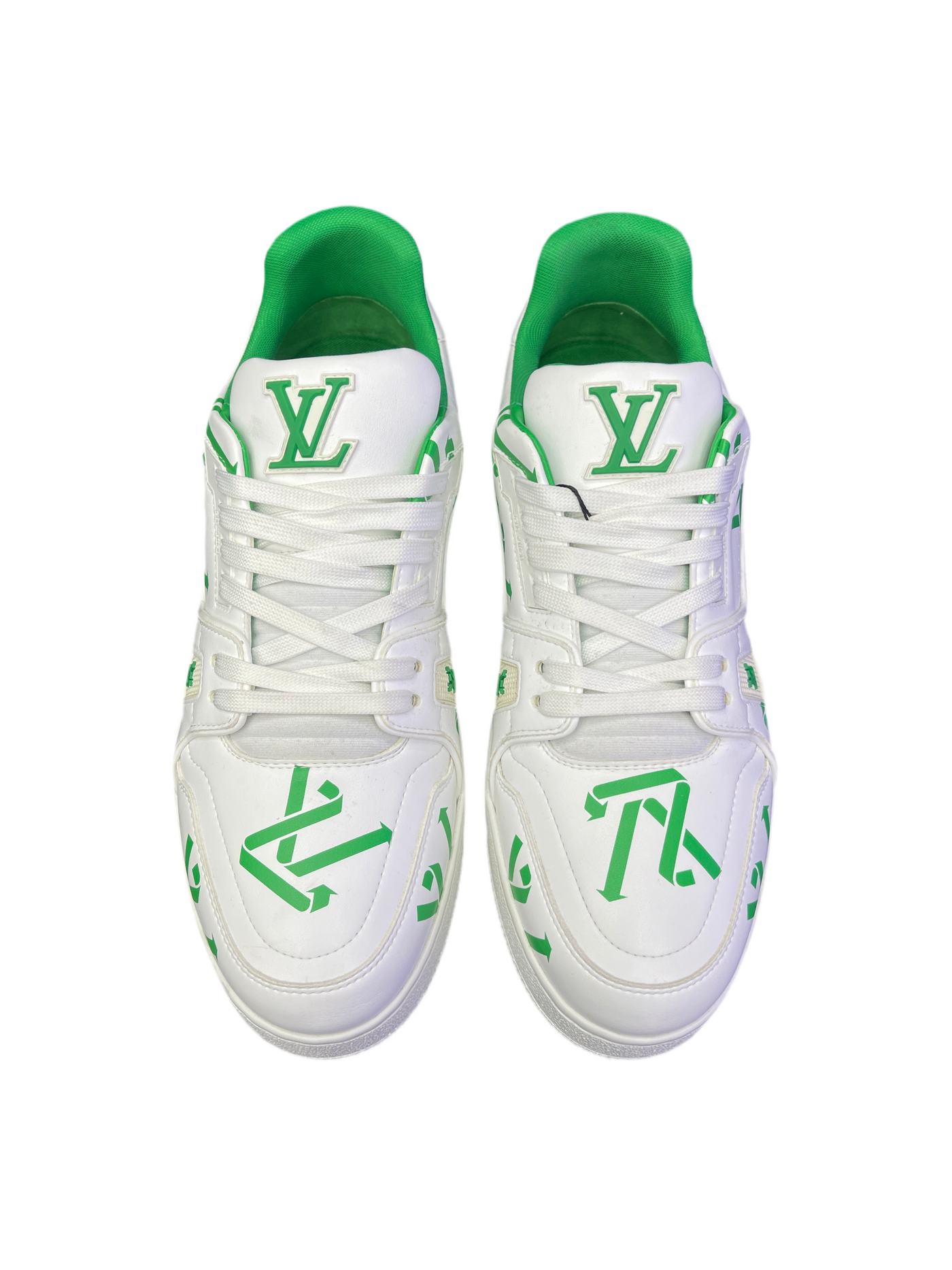 LV Trainer White Green Recycled