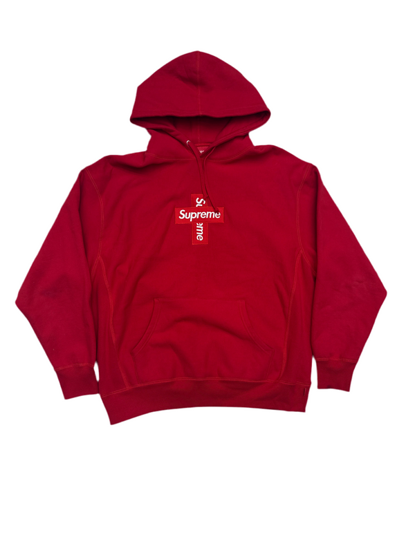 Supreme Cross Box Logo Hooded Sweatshirt
