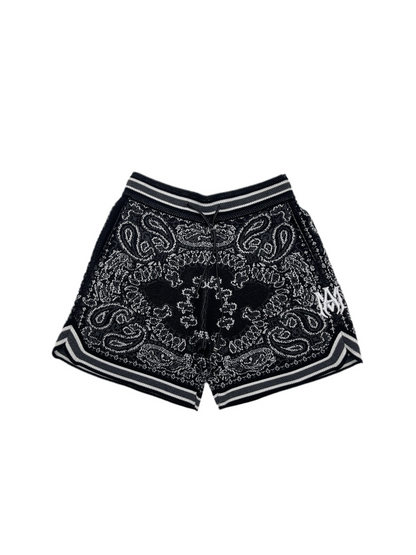 Amiri Bandana B-Ball Shorts Black Grey