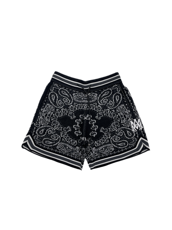 Amiri Bandana B-Ball Shorts Black Grey