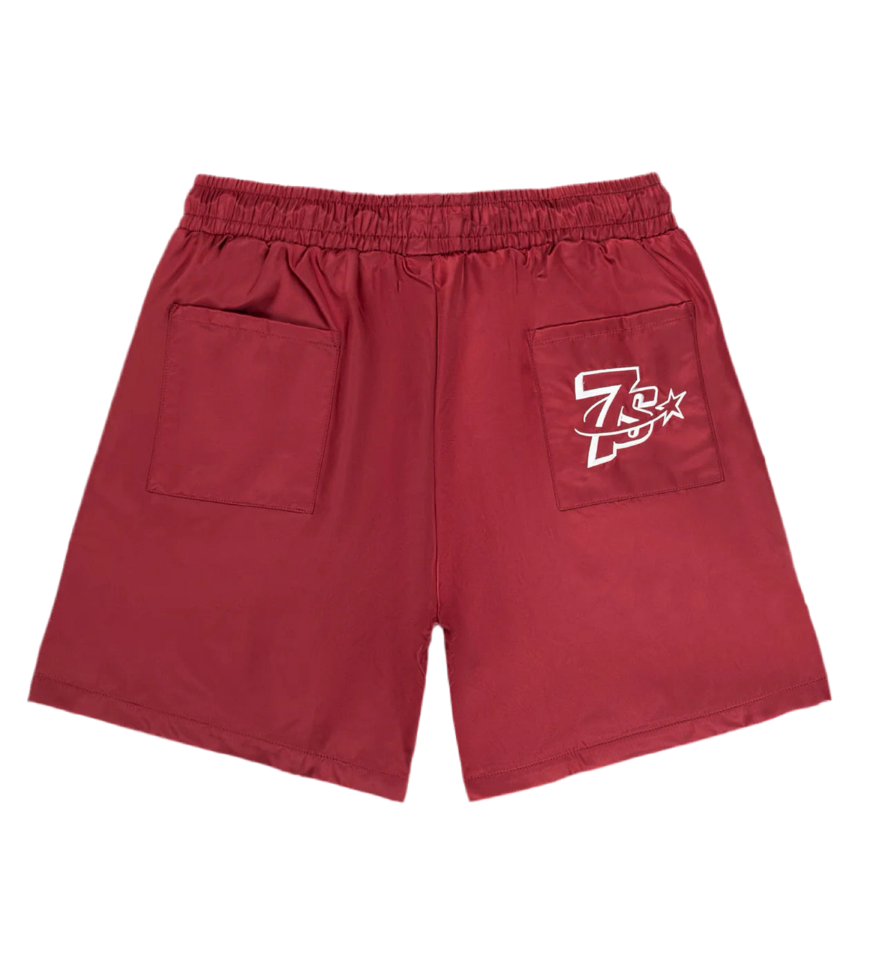 Triple Sevens Nylon Button Up Shorts Red