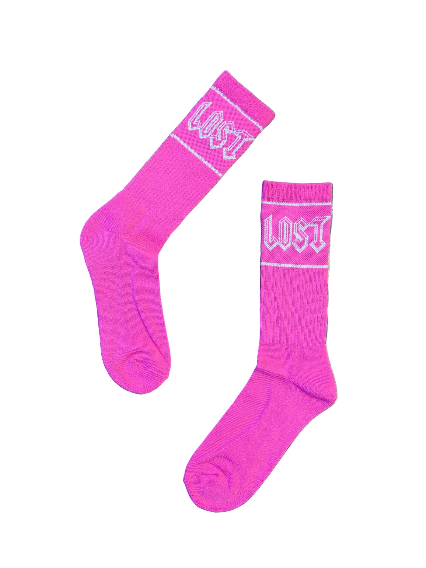 Lost Intricacy Socks Pink White