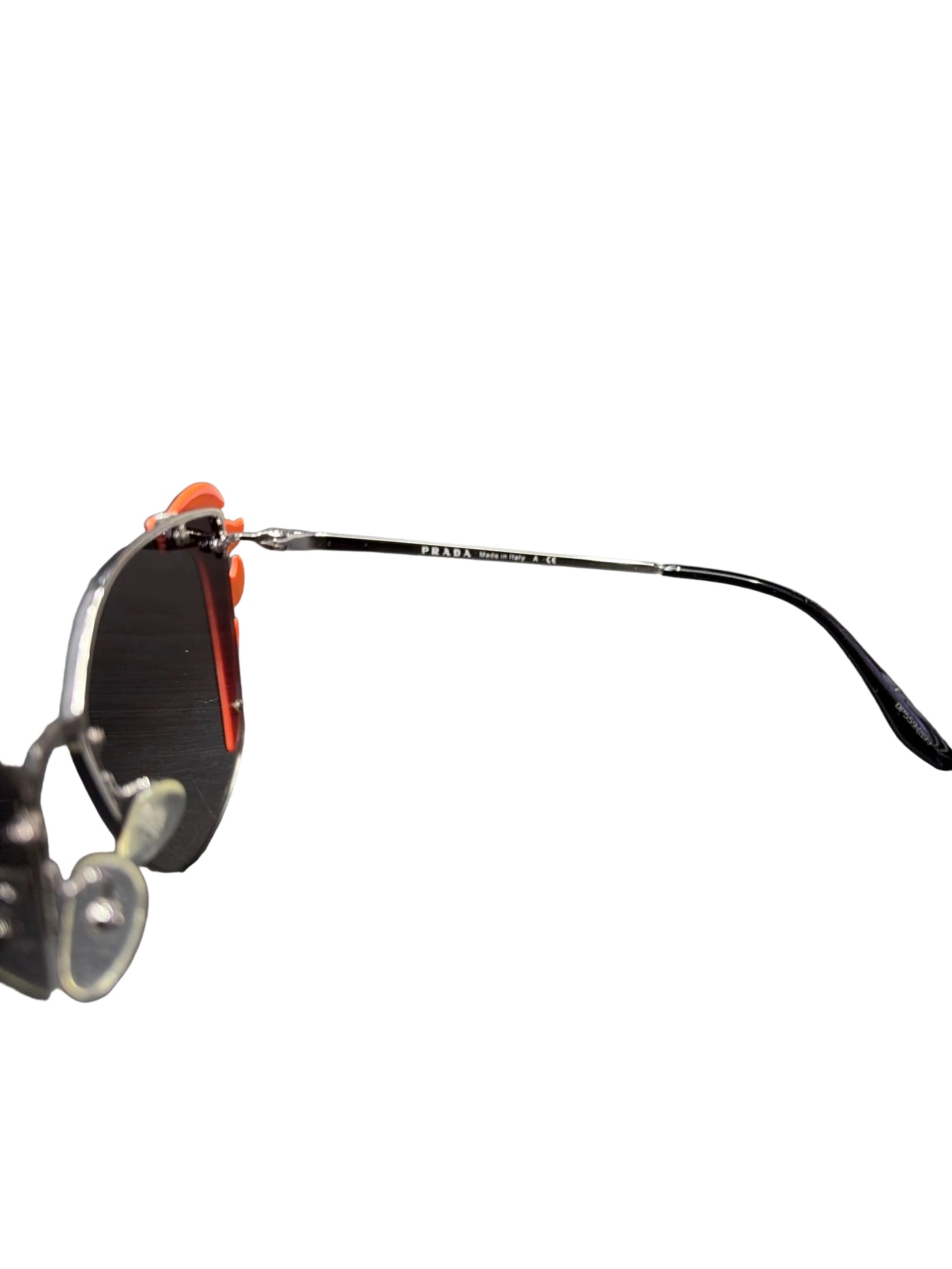 Prada Cat-Eye Flame Sunglasses Black Orange