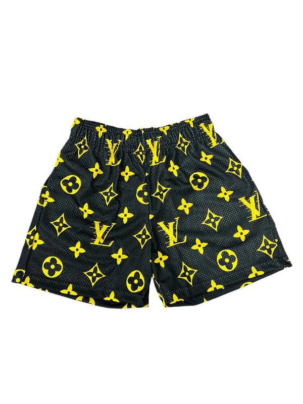 Bravest Studios Mesh Shorts Black Yellow