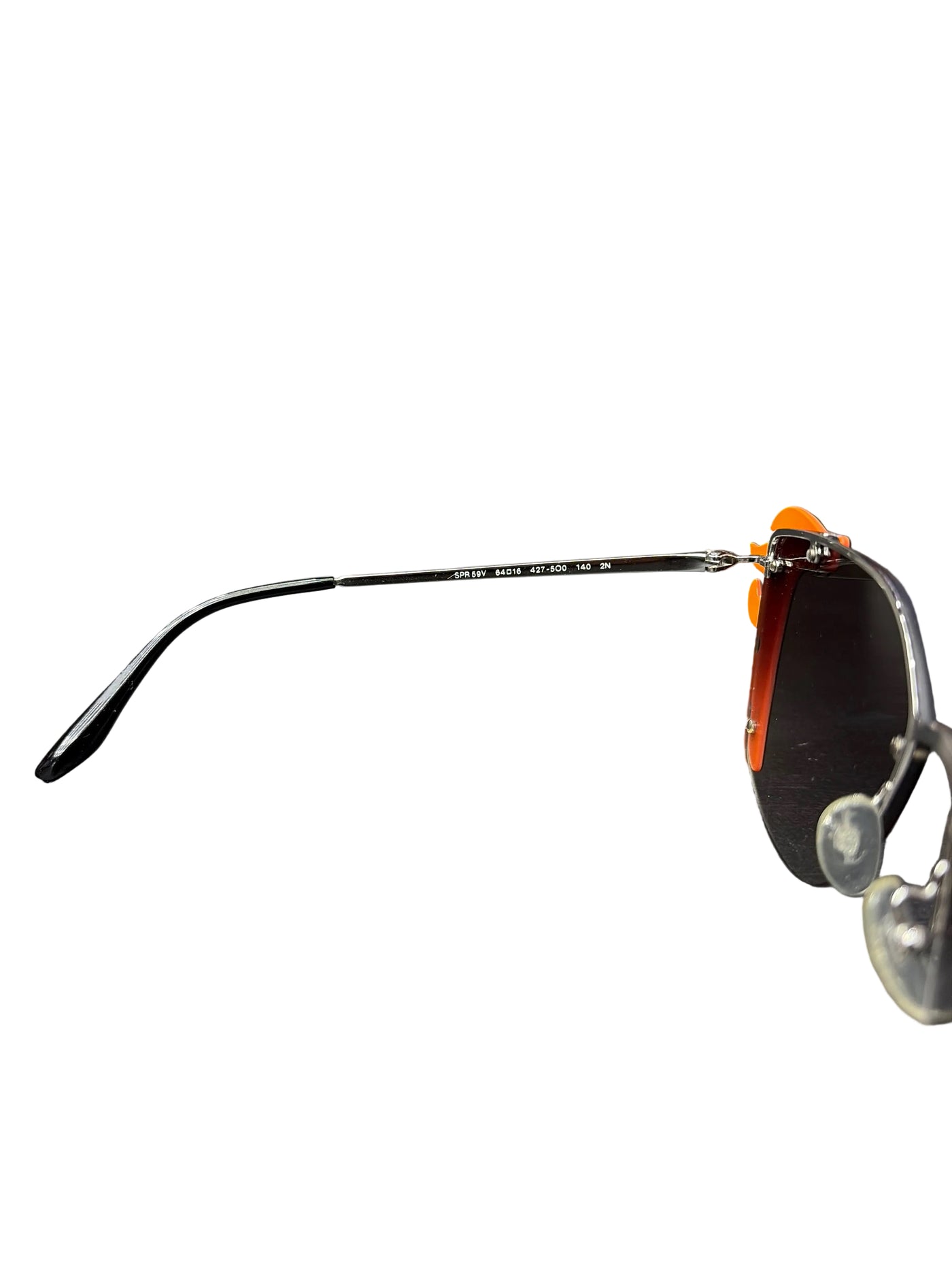 Prada Cat-Eye Flame Sunglasses Black Orange