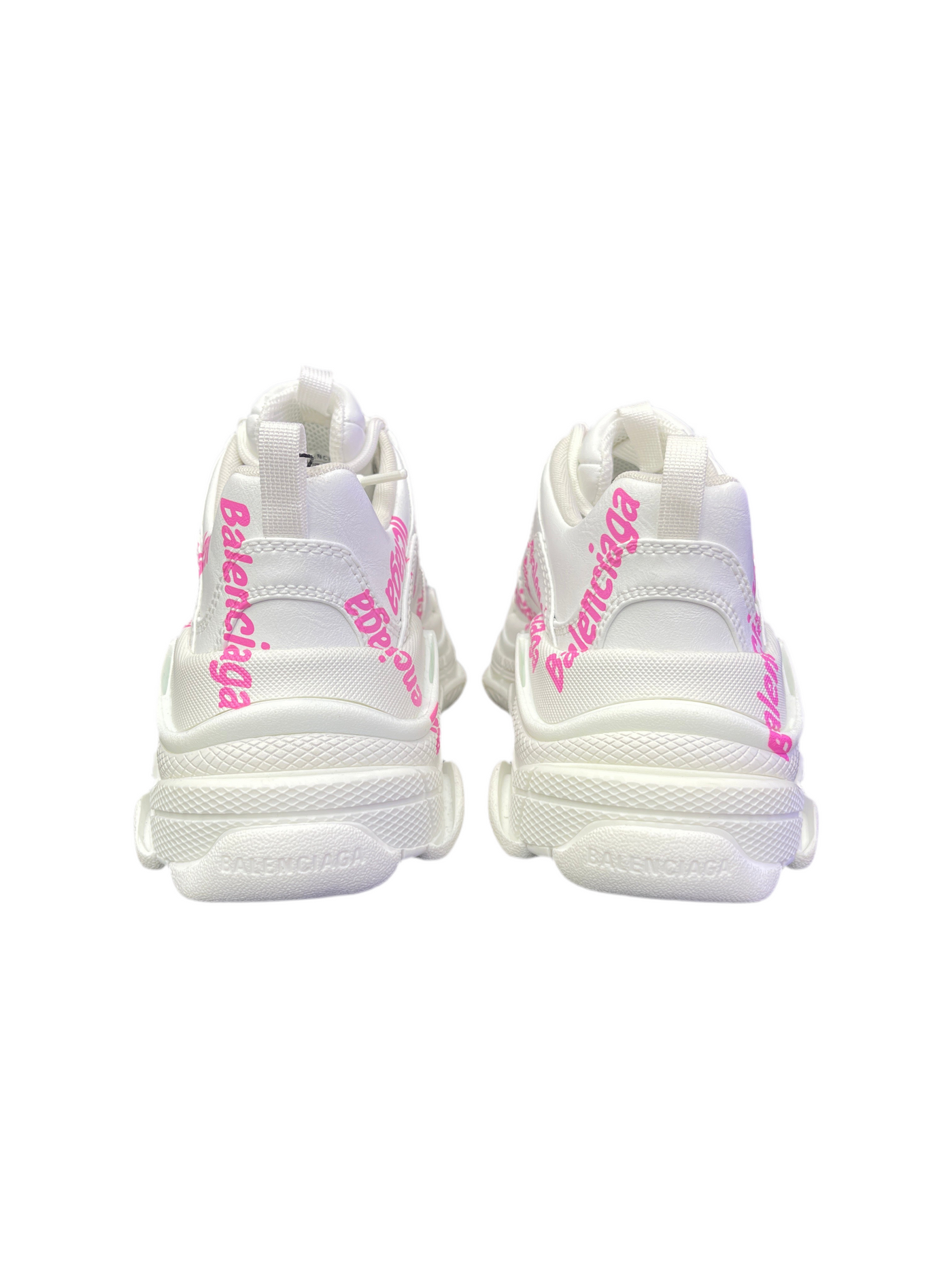 WMNS Balenciaga Triple S Logotype White Pink