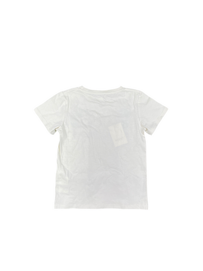 Kids Gucci Dog Print Cotton Jersey T-Shirt Cream Red