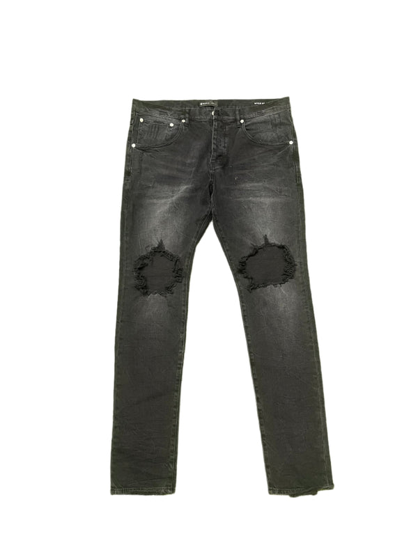 Purple Brand  Black Blowout Knee Distressed Jeans