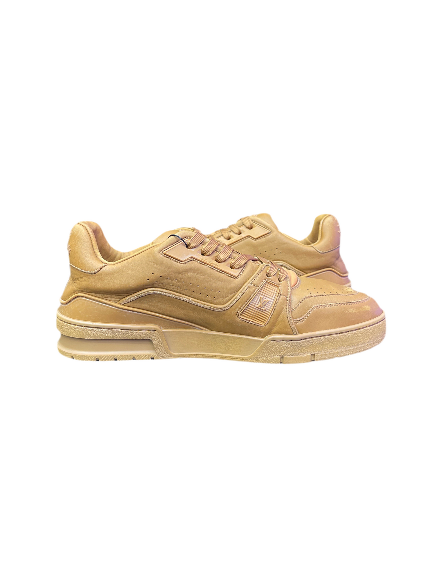 LV Trainer Distressed Cognac Brown
