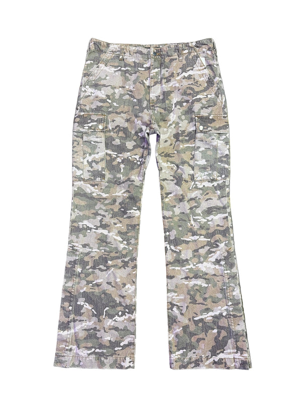 Amiri M65 Cargo Kick Flare Pants Green Camo