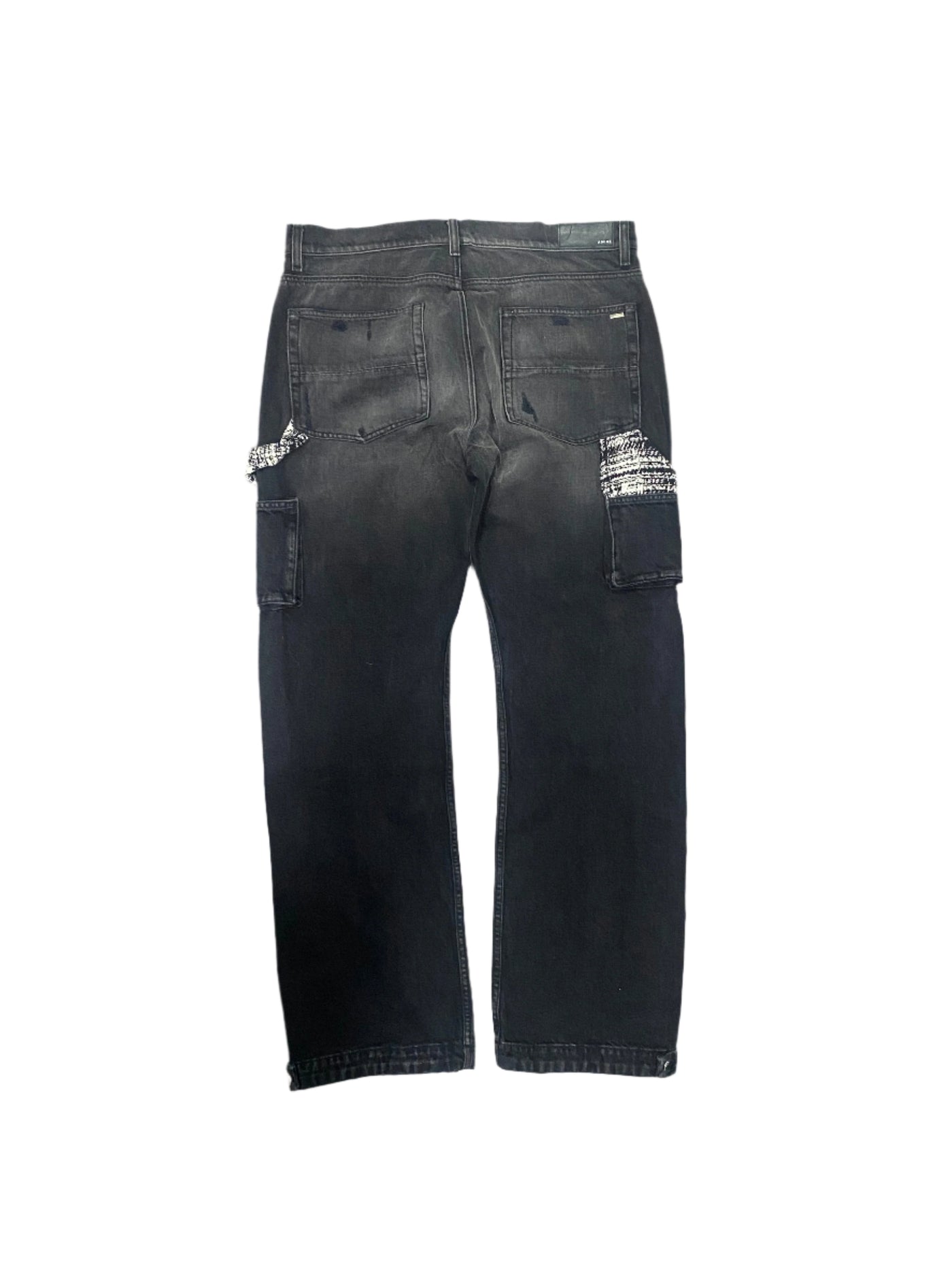 Amiri Black Bouclé Patch Jeans