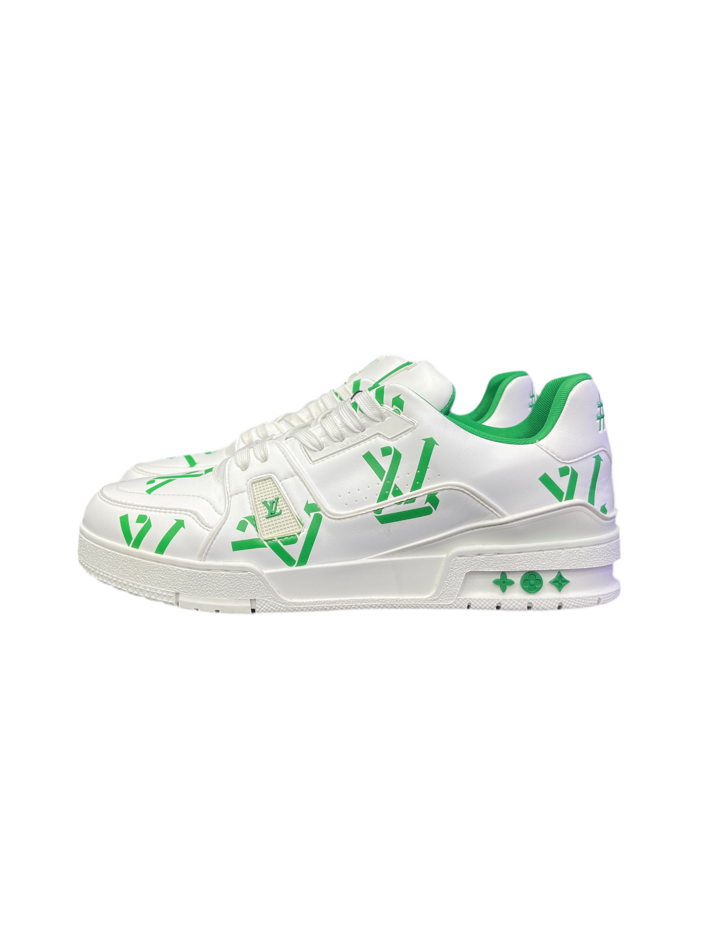 LV Trainer White Green Recycled