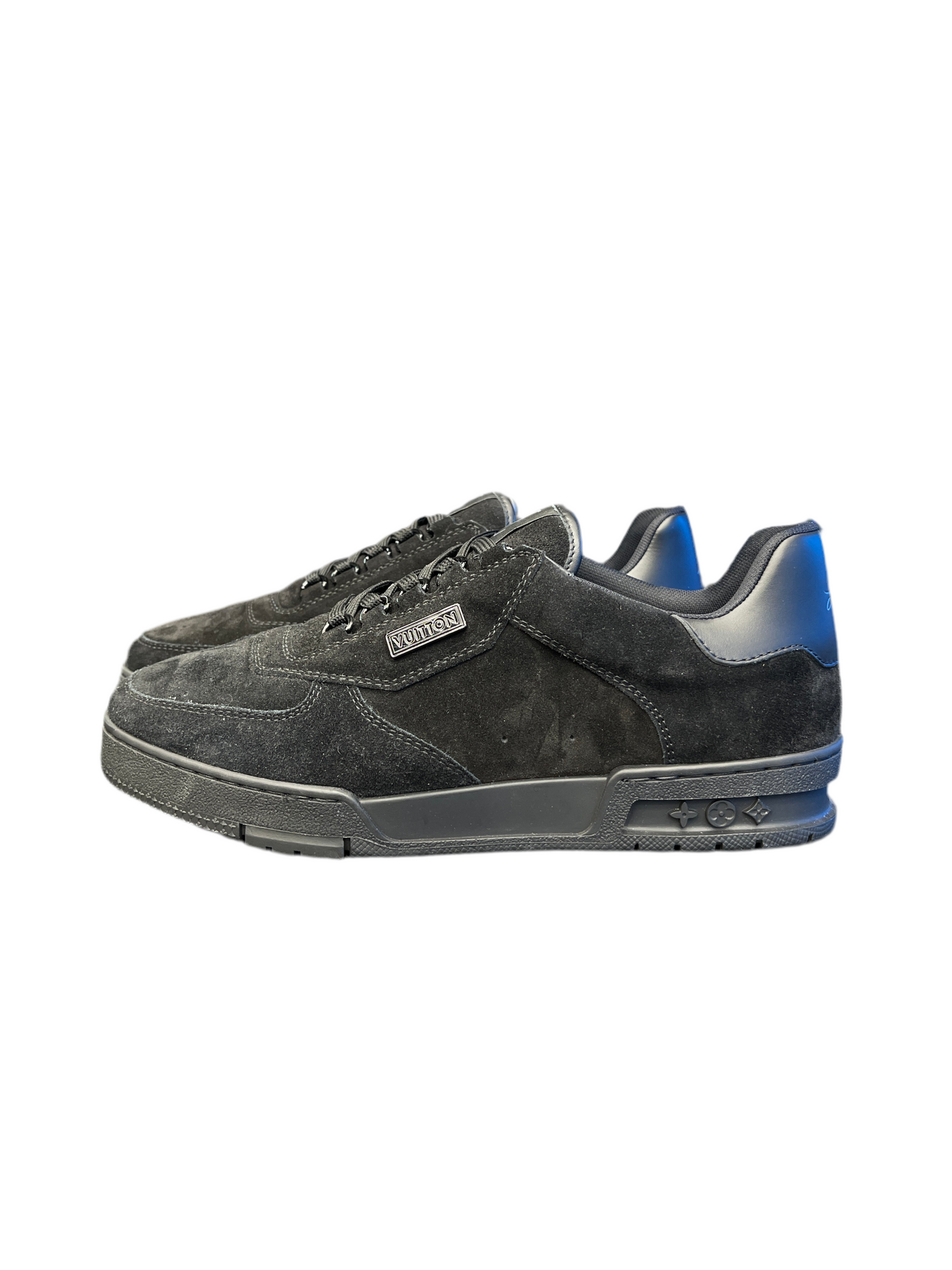 LV Trainer Black Suede