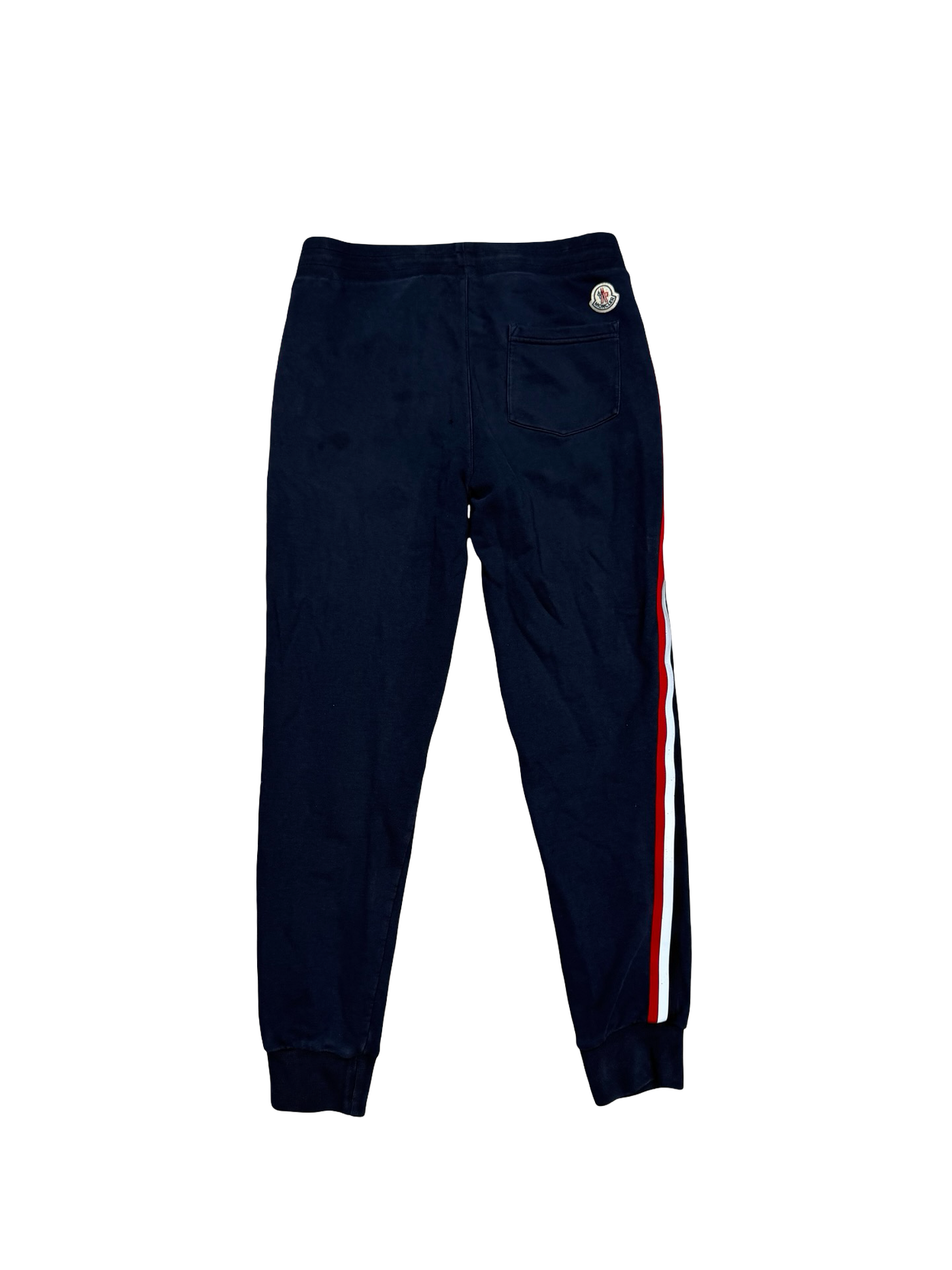 Moncler Navy Blue Sides Tripe Joggers