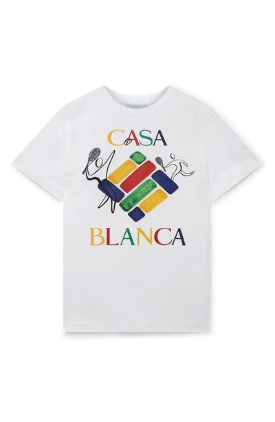 Casablanca Players Diamond Printed T-Shirt White