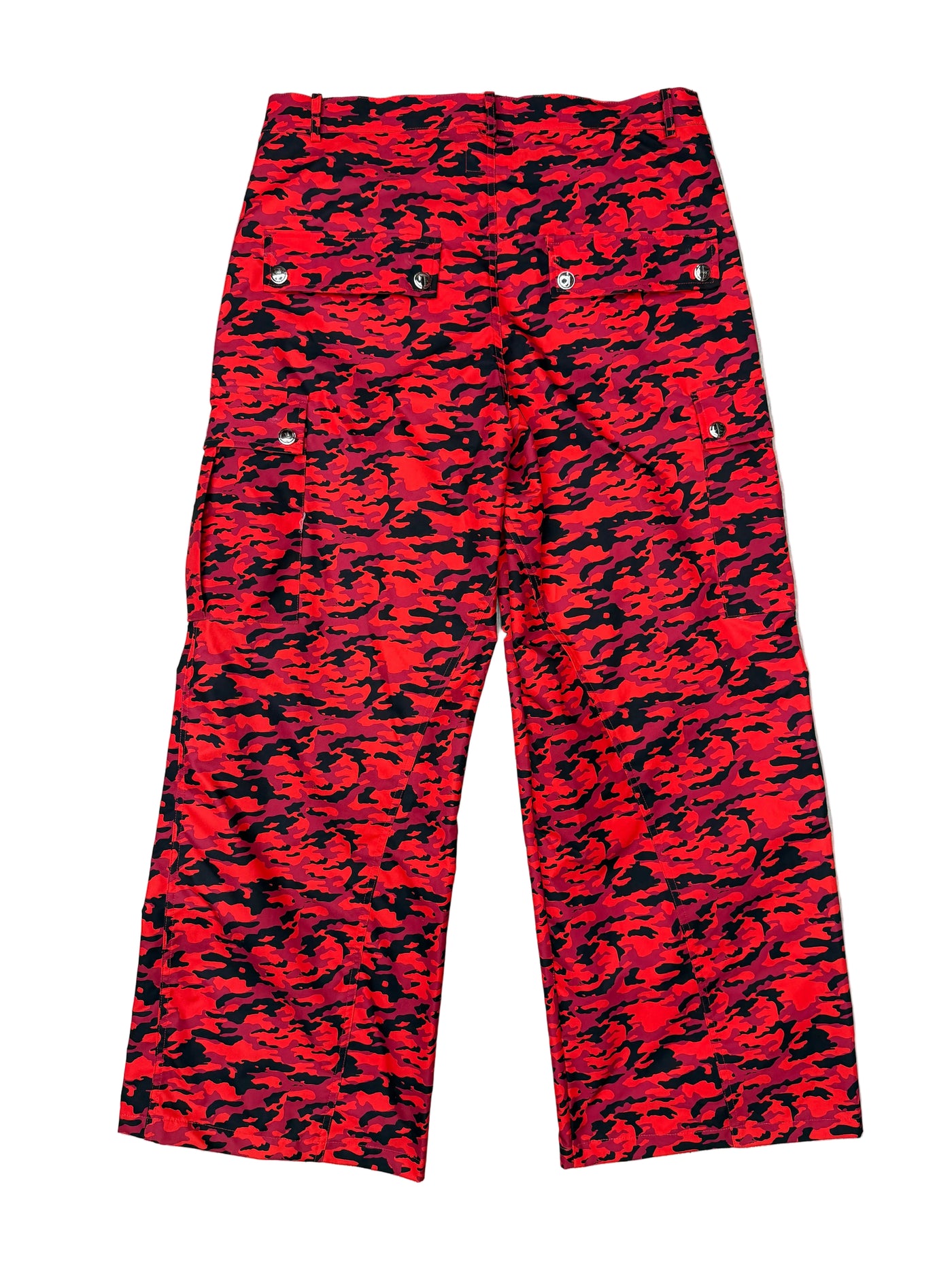 Saint Vanity Nylon Straight Pants Red Tiger Camo