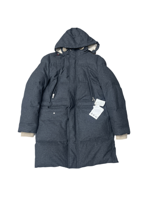 BRUNELLO CUCINELLI 
Padded Hooded Wool Jacket