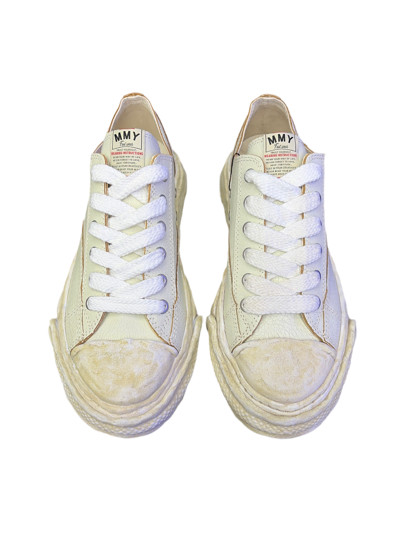 MMY Peterson Low White Crackle Sneakers