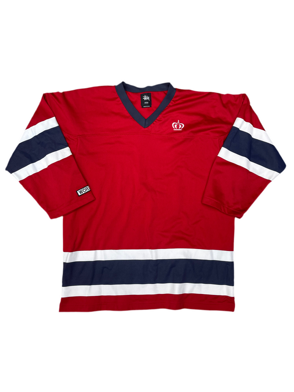 Stussy Vintage Hockey Jersey Red Blue White