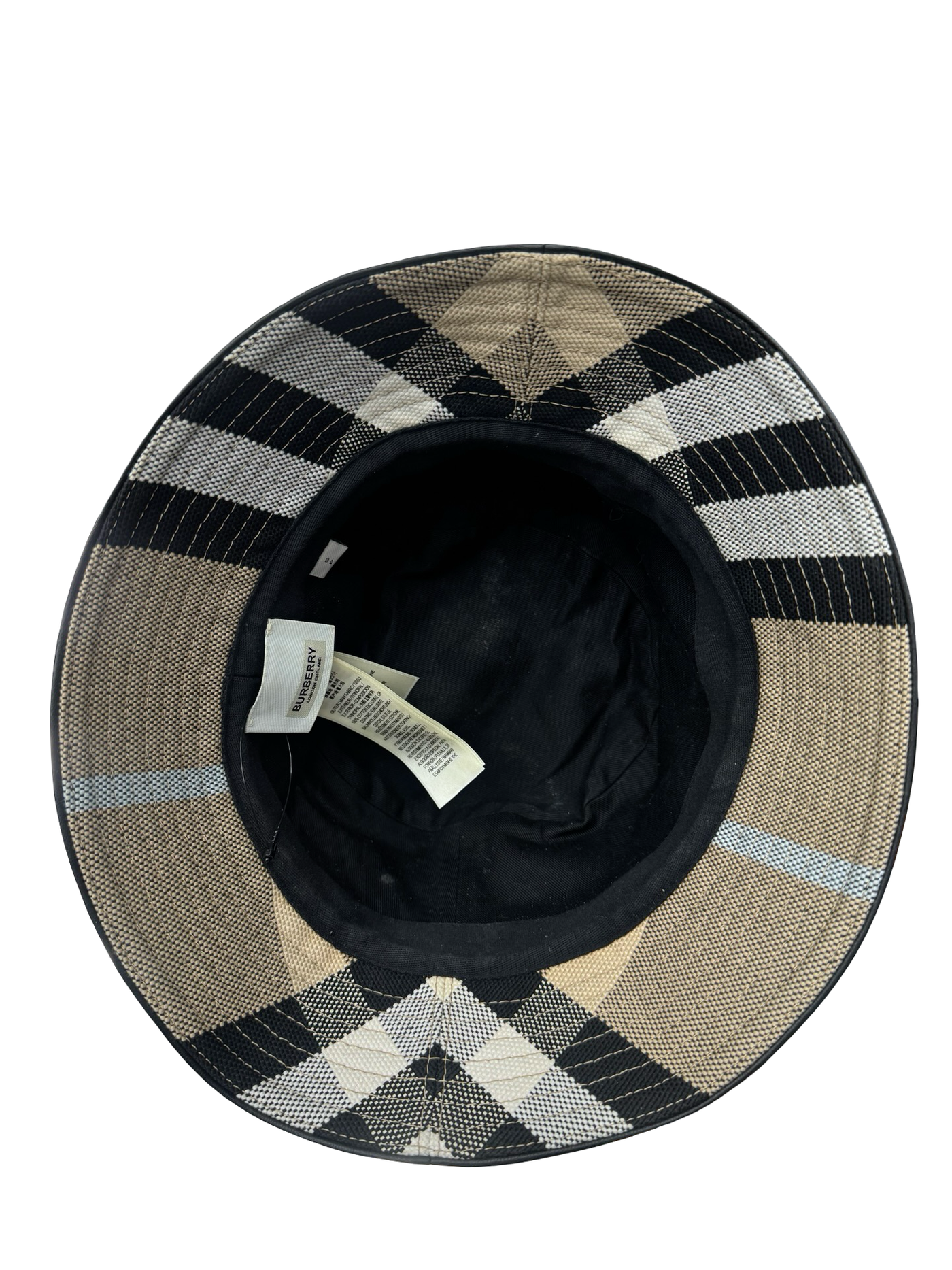Burberry Check Cotton Canvas Bucket