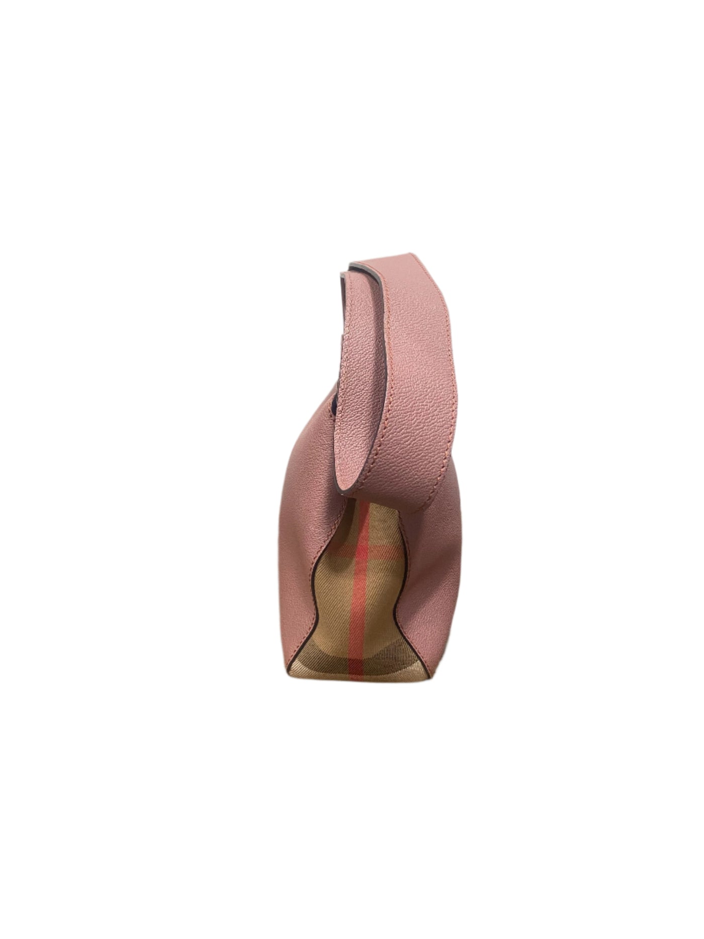 Burberry Helmsley House Check & Leather Cross Body Bag Dusty Pink