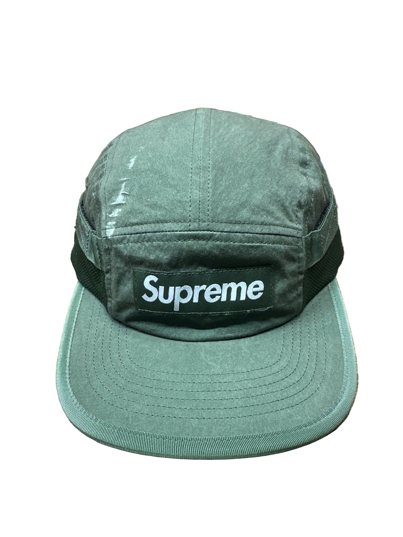 Supreme Mesh Pocket Olive Camp Cap (FW24)