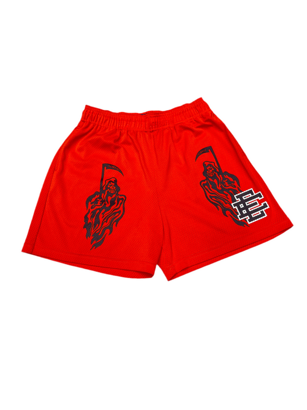 Eric Emmanuel x Warren Lotas Shorts Orange Black