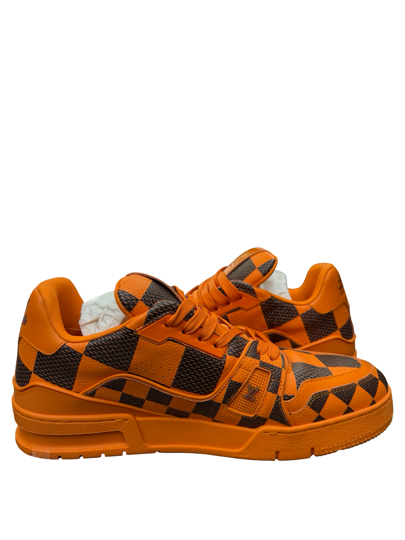 LV Trainer Sneaker Damier Pop Orange