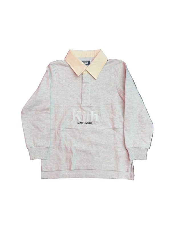 Kids KITH Rugby T-Shirt Light Heather Grey