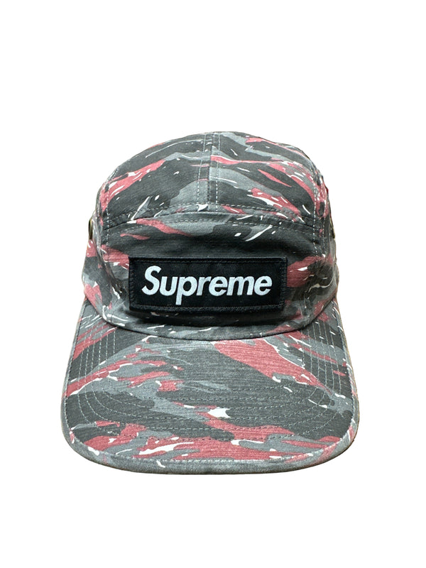 Supreme Military Red Tiger Camo Camp Cap (SS22)