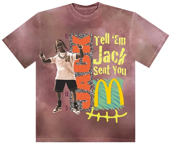 Cactus Jack Travis Scott x McDonald's Jack Smile Tee II Berry